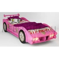 Эко кровать в виде машины Макларен - розовая