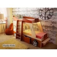 Двухъярусная кровать-машина Джип для двоих детей