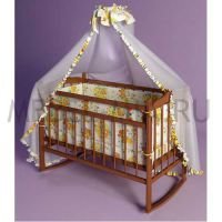 Кровать для новорожденного Фанки Литл качалка + текстиль