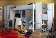 Кровать чердак Фанки Кидз - детская мебель со столом, спальное место 190х80