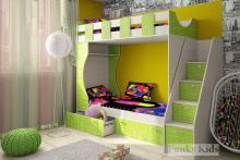 Детская двухъярусная кровать Фанки -5 - мебель детям - спальное место 160х70