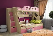 2-х ярусная кровать Фанки Кидз 16 - детская мебель для двоих детей