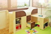 Детская кровать чердак Орбита-10 - мебель детям - спальное место 190х80