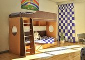 2-х ярусная кровать Орбита-5 - детская мебель, спальное место 190х80