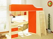 Детская мебель Орбита-7 - кровать чердак с рабочей зоной, спальное место 190х80