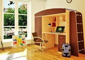 Детская мебель Орбита-8 - кровать чердак с рабочей зоной, спальное место 190х80
