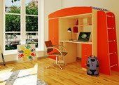 Детская мебель Орбита-8 - кровать чердак с рабочей зоной, спальное место 190*80