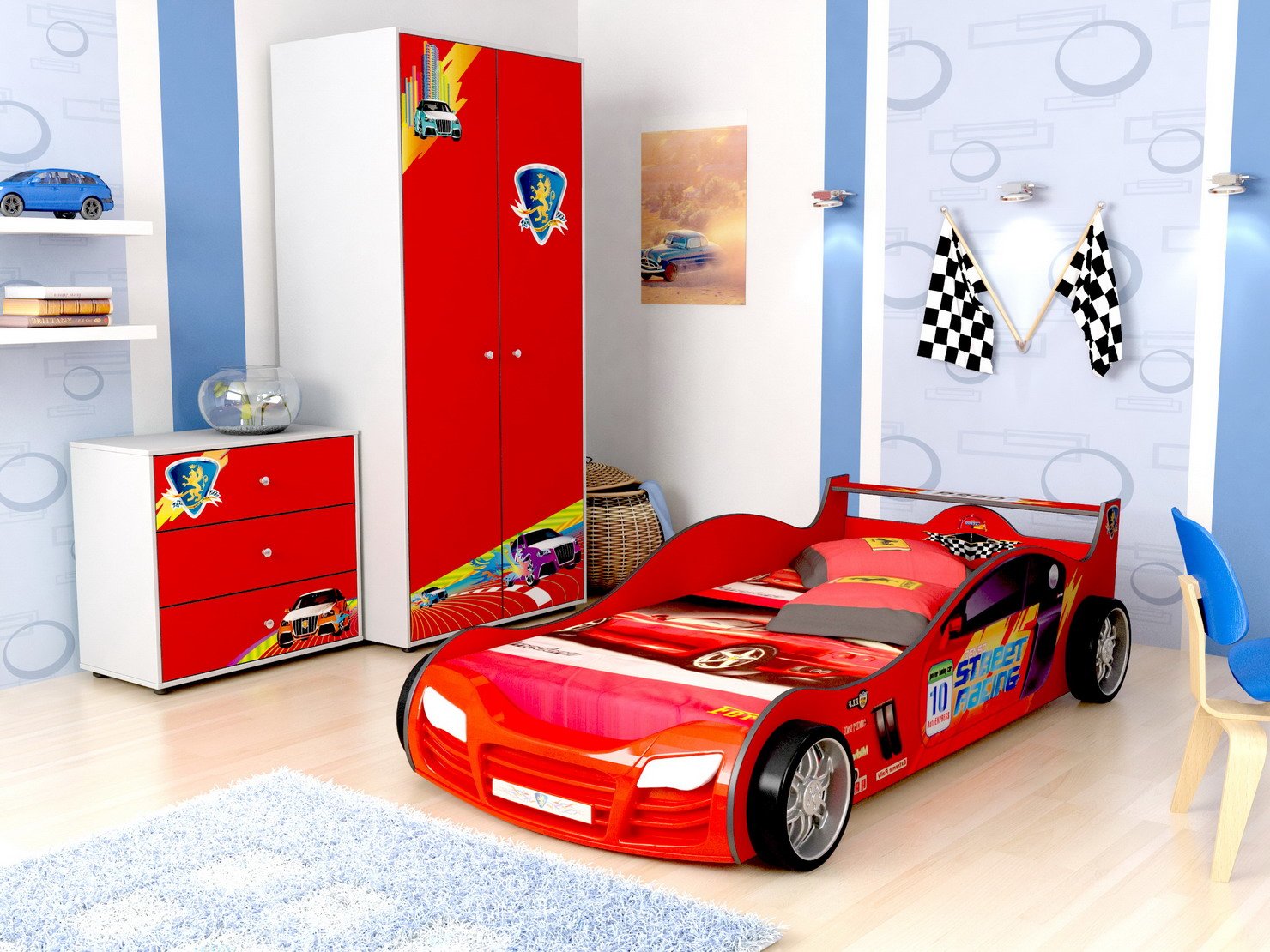 Кровать машина R800, как один из вариантов кровати машинки детской.