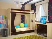 Детская двухъярусная кровать Орбита-5 - мебель для двоих детей